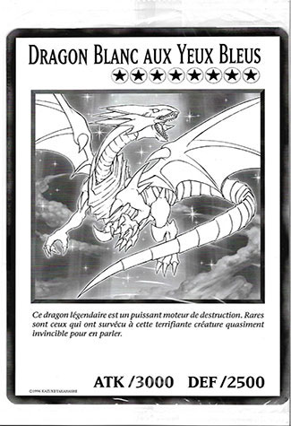 Dragon Blanc aux Yeux Bleus - Oversized