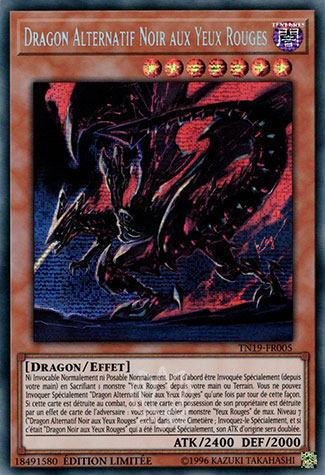 Dragon Alternatif Noir aux Yeux Rouges
